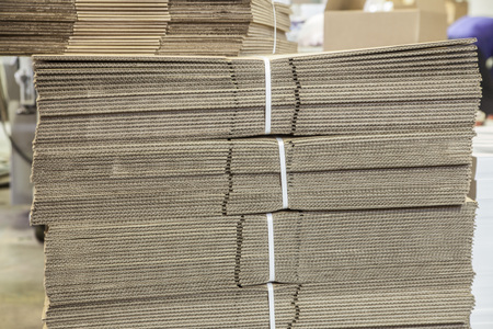 Corrugated board boxes in the printing house