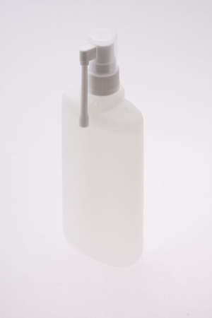 Transparent plastic bottle with tubeの写真素材