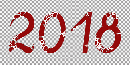 Figures 2018 on a neutral background, new year, isolate, vector.のイラスト素材