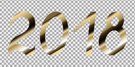 Figures 2018 on a neutral background, new year, isolate, vector.のイラスト素材