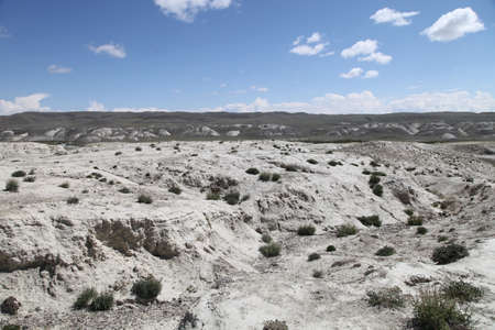 Lunar landscape in Altai. White clay desert. Altai, Russia.の写真素材