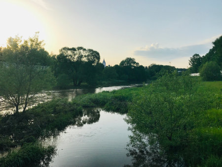 Beautiful natural landscape in the summer time