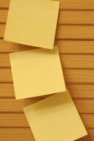Three Yellow Notesの写真素材