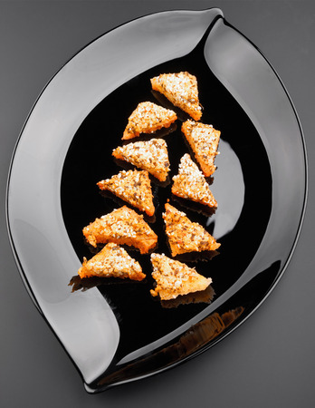 Bites with sesame and cheeseの写真素材