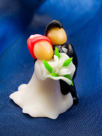 Wedding Couples made of clayの写真素材