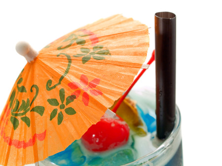 Ingredients:1 oz light rum2 oz pineapple juice1 oz Blue Curacao liqueur1 oz cream of coconutの写真素材