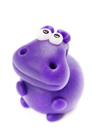 Hippopotamus made of clayの写真素材