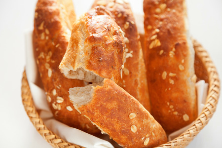 Homemade baguettesの写真素材