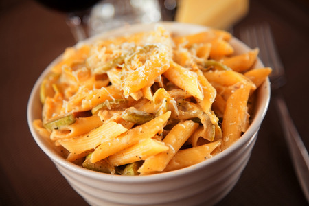 Penne with cheeseの写真素材