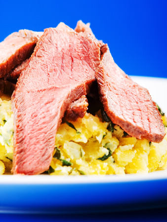 Veal with potatosの写真素材