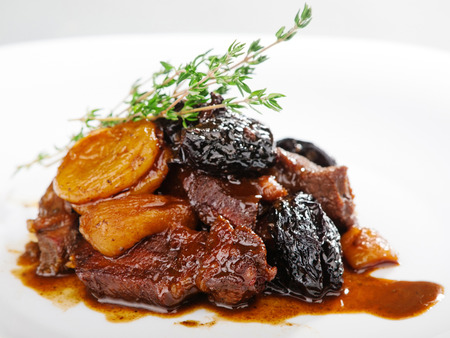 Veal with dried fruitsの写真素材