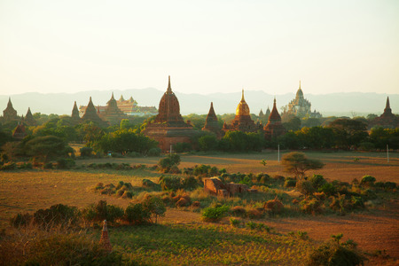 Ancient pagodas in Baganの写真素材