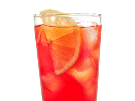 Ingredients:1/2 Sweet Vermouth 1/2 Campari splash of club soda Garnish with orange sliceの写真素材