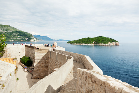 Dubrovnik, Croatia - May 25, 2012 : Tourists walking around the fortress of Dubrovnik at the afternoonのeditorial素材