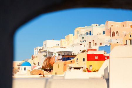 Oia, Santorini at daylightの写真素材