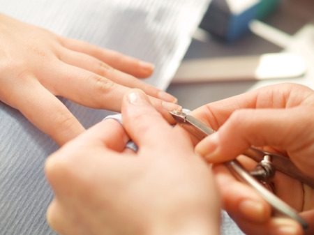 Preparing manicureの写真素材