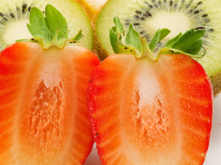 Strawberries and Kiwiの写真素材