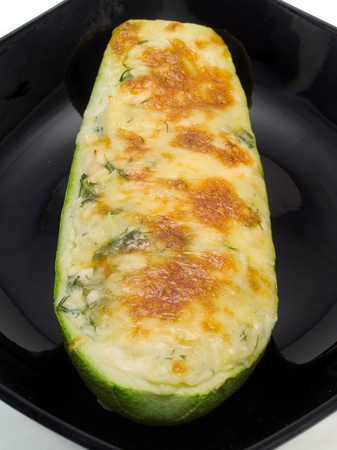 Stuffed Zucchini with Cheeseの写真素材
