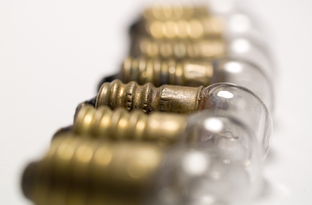 Small lightbulbs photographed in macro modeの写真素材
