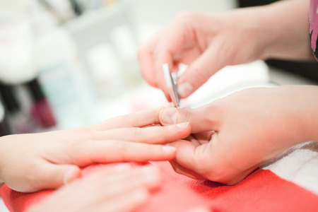 Preparing manicureの写真素材