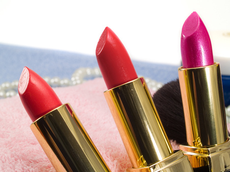 Lipsticks close-upの写真素材