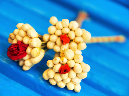 Traditional Tunisian bunch of jasmine blossomの写真素材