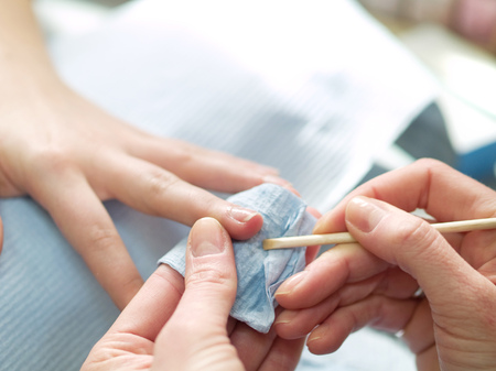 Preparing manicureの写真素材