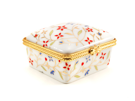 Jewelry Box on whiteの写真素材