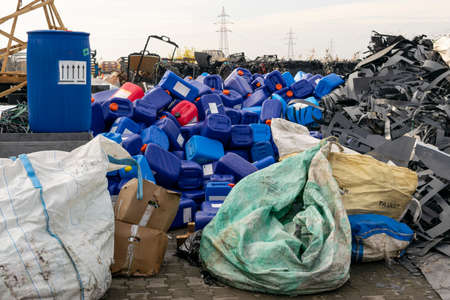 Gallery of the product and wasted plastic ready to be recycled and converted into something better
some of the plastic is already in their final stage and ready to be used  againの写真素材