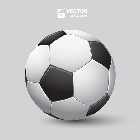 Realistic vector illustration of soccer ballのイラスト素材