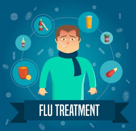 Flu Treatment Templateのイラスト素材