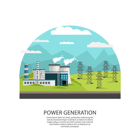 Outdoor Powerplant Transmission Conceptのイラスト素材