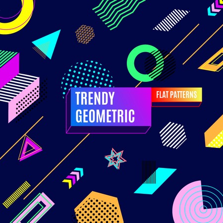 Trendy Colorful  Patternのイラスト素材