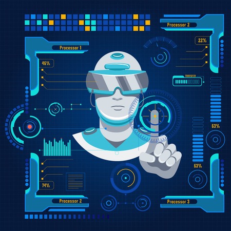 Futuristic User Interface Conceptのイラスト素材