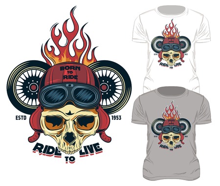 Ride To Live Printのイラスト素材