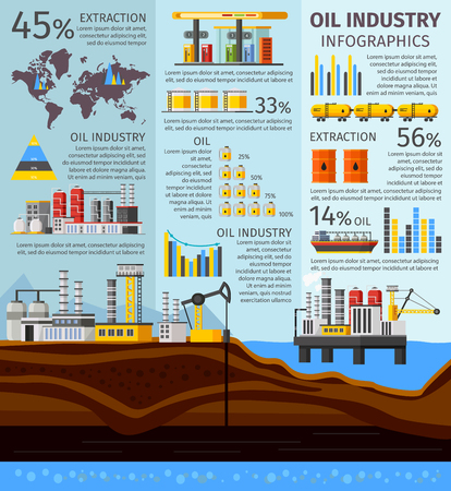 Petroleum Industry Infographicsのイラスト素材