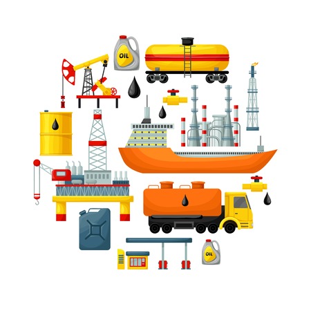 Oil Extraction Conceptのイラスト素材