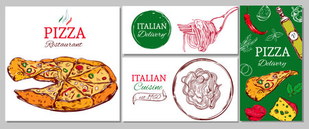 Italian Restaurant Corporate Identity Templateのイラスト素材