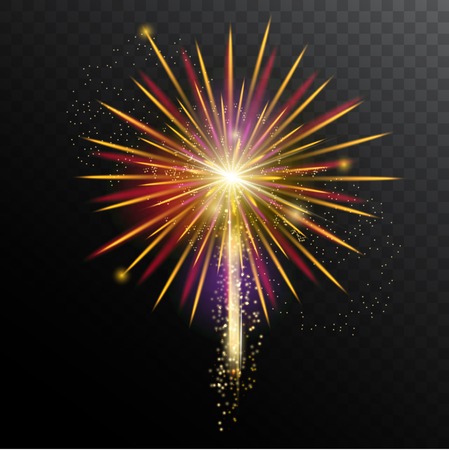 Colorful Fireworks Templateのイラスト素材