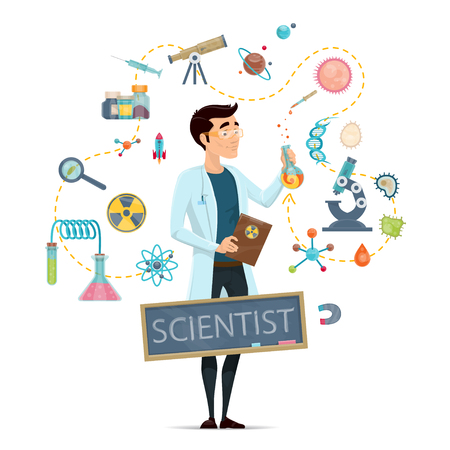 Science Round Templateのイラスト素材