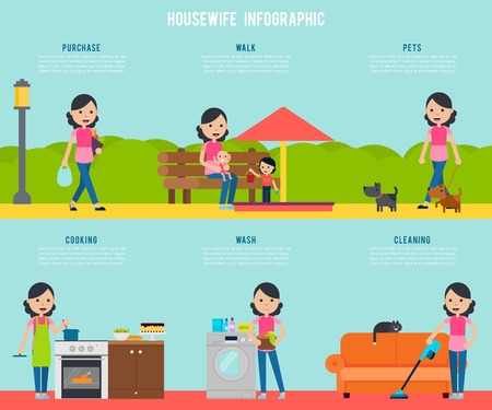 Housekeeping Infographic Conceptのイラスト素材