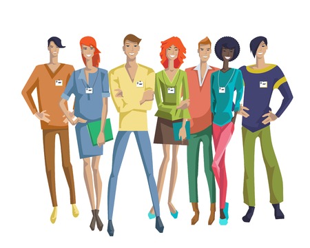 Colorful Business Group Conceptのイラスト素材