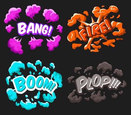 Cartoon Explosion Effects Set