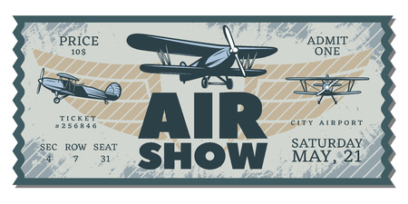 Vintage Air Show Pass Ticketのイラスト素材