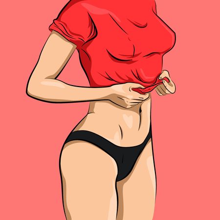 Provocative Sexy Woman Templateのイラスト素材