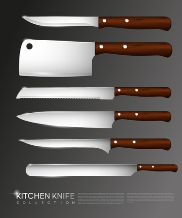 Realistic Knives Collectionのイラスト素材