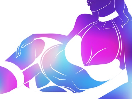 Sexy Lady Bright Silhouette Template