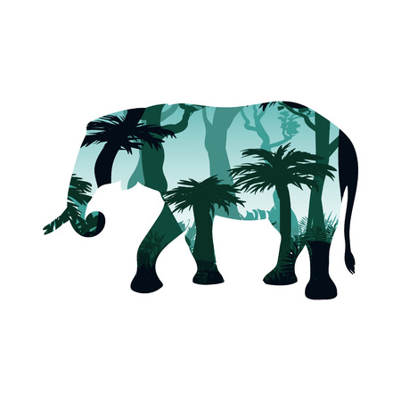 Elephant Silhouette Conceptのイラスト素材