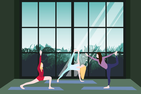 Yoga Class Templateのイラスト素材