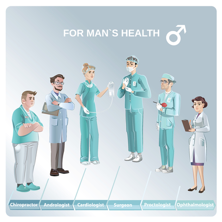 Cartoon Doctors Setのイラスト素材